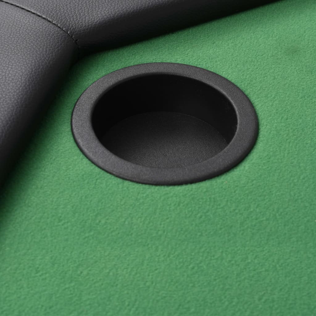 Masă Poker Pliabilă În Două Părți, 8 Jucători, Octogonal, Verde
