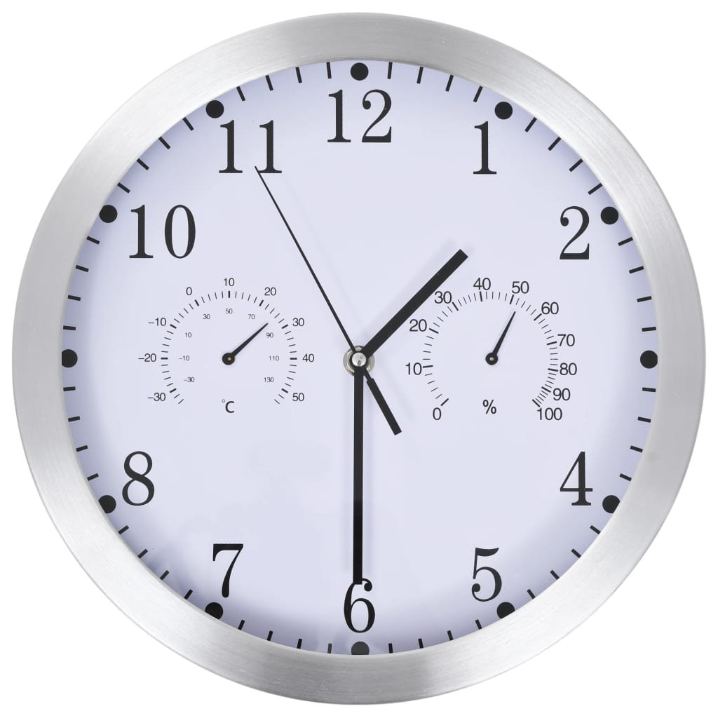 Ceas Perete, Mecanism Cuarț, Higrometru/Termometru, , 30 Cm