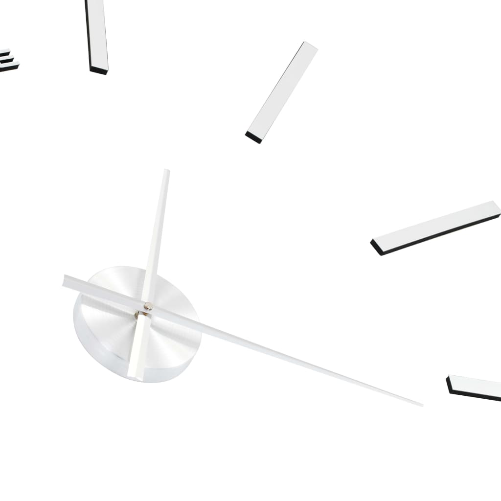 Ceas De Perete 3D, Argintiu, 100 Cm, Xxl, Design Modern