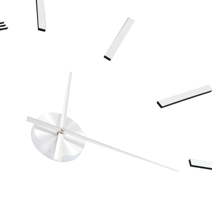 Ceas De Perete 3D, Argintiu, 100 Cm, Xxl, Design Modern