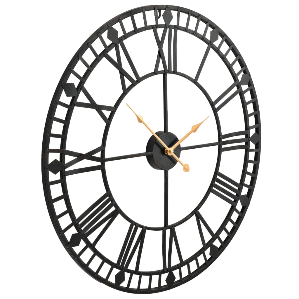 Ceas De Perete Vintage, Cu Cuarț, Mecanism Metal, 60 Cm, Xxl