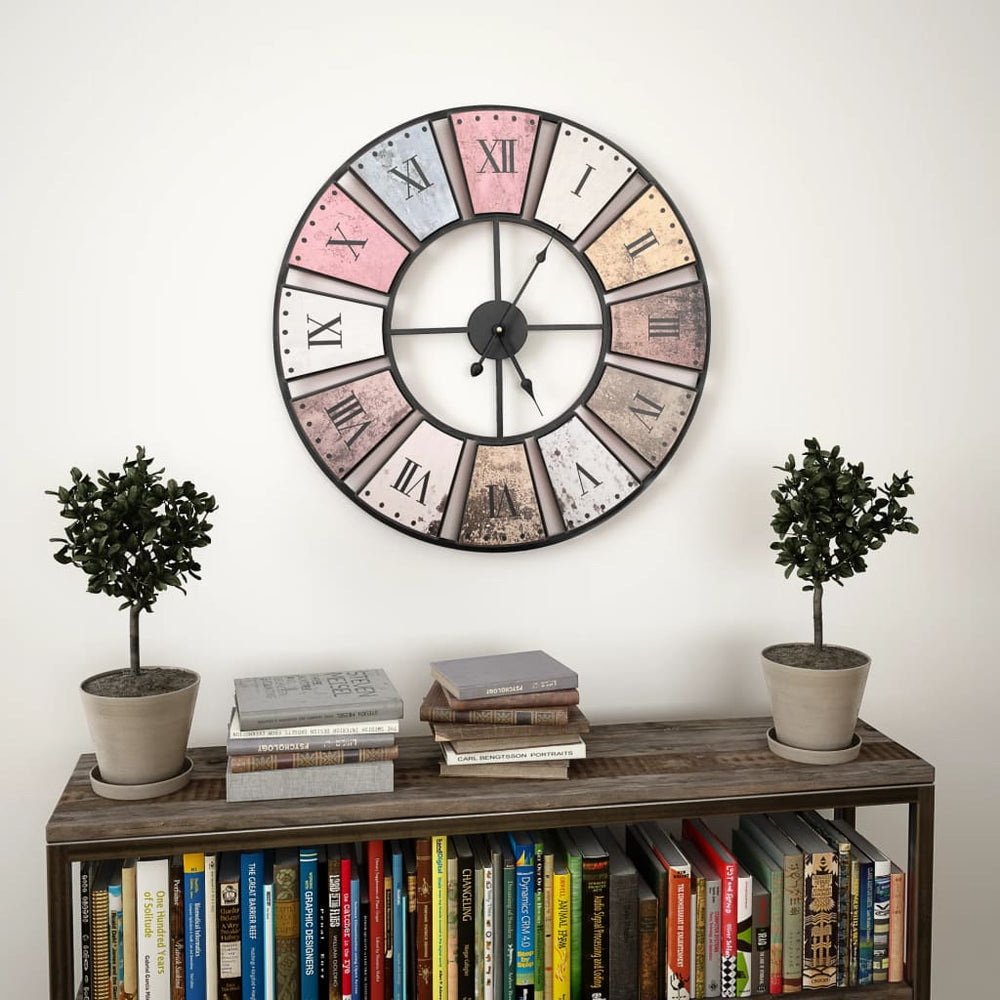 Ceas De Perete Vintage, 60 Cm, Cu Mecanism Cuarț, Xxl