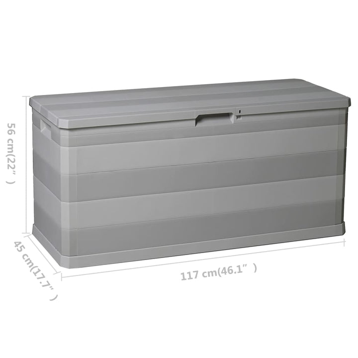 Ladă De Depozitare Pentru Grădină, Gri, 117 X 45 X 56 Cm
