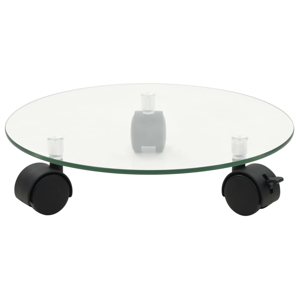 Suport Cu Role Pentru Plante, 2 Buc., 28 Cm, Sticlă, Rotund