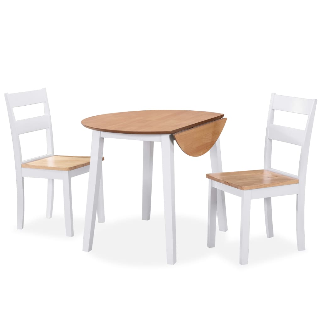 Set Mobilier De Bucătărie, 5 Piese, Mdf Și Lemn De Hevea, Alb
