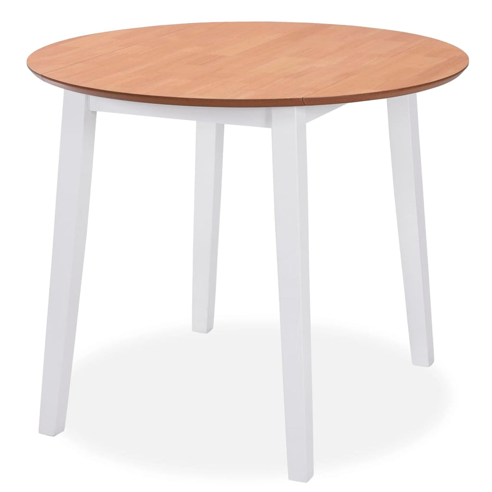 Set Mobilier De Bucătărie, 5 Piese, Mdf Și Lemn De Hevea, Alb