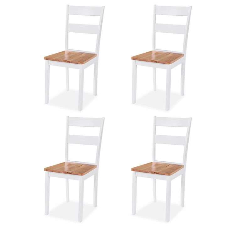 Set Mobilier De Bucătărie, 5 Piese, Mdf Și Lemn De Hevea, Alb