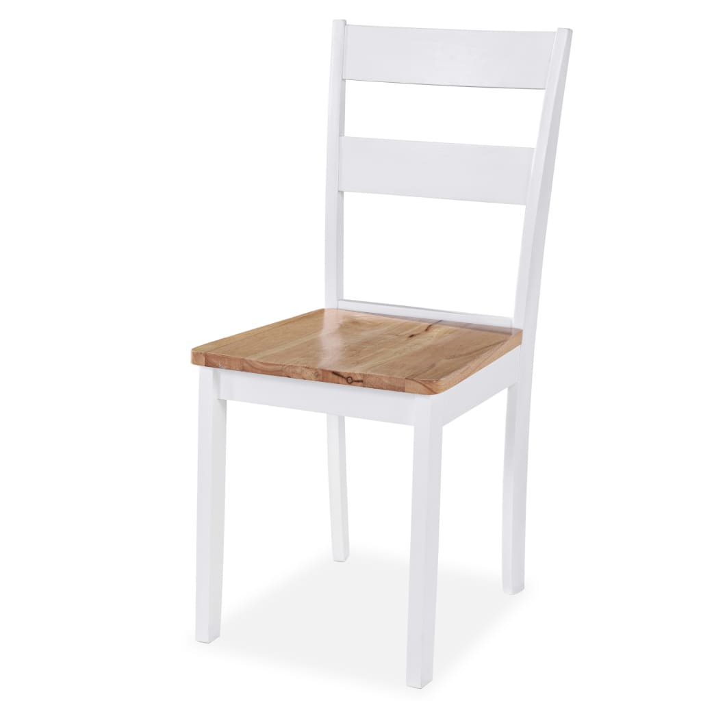 Set Mobilier De Bucătărie, 5 Piese, Mdf Și Lemn De Hevea, Alb