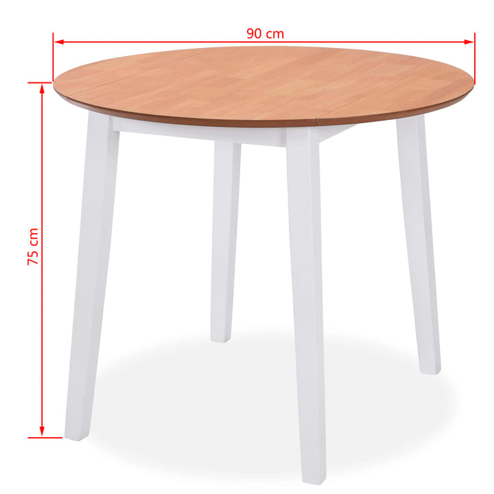 Set Mobilier De Bucătărie, 5 Piese, Mdf Și Lemn De Hevea, Alb