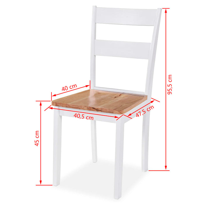 Set Mobilier De Bucătărie, 5 Piese, Mdf Și Lemn De Hevea, Alb