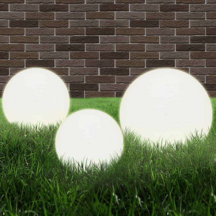 Set Lămpi Glob Cu Led, 6 Buc., 20/30/40 Cm, Pmma, Sferic