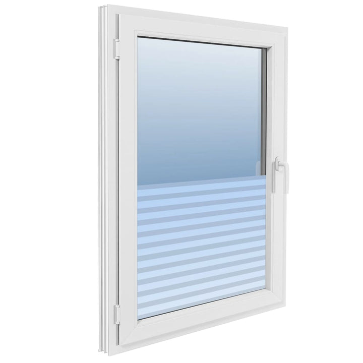Folie Fereastră, Design Sablat Cu Dungi, 0,9 X , Pvc