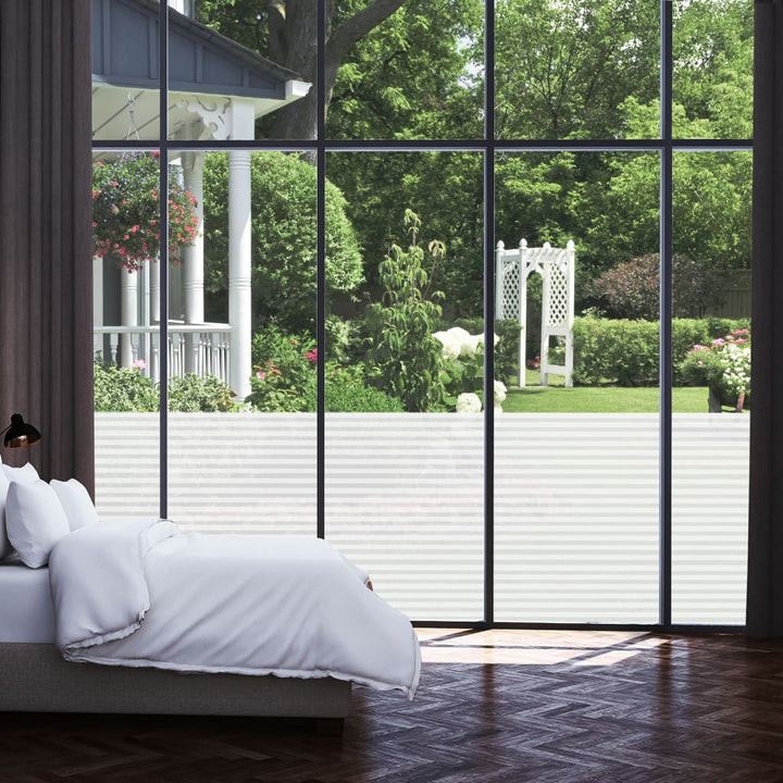 Folie Fereastră, Design Sablat Cu Dungi, 0,9 X , Pvc