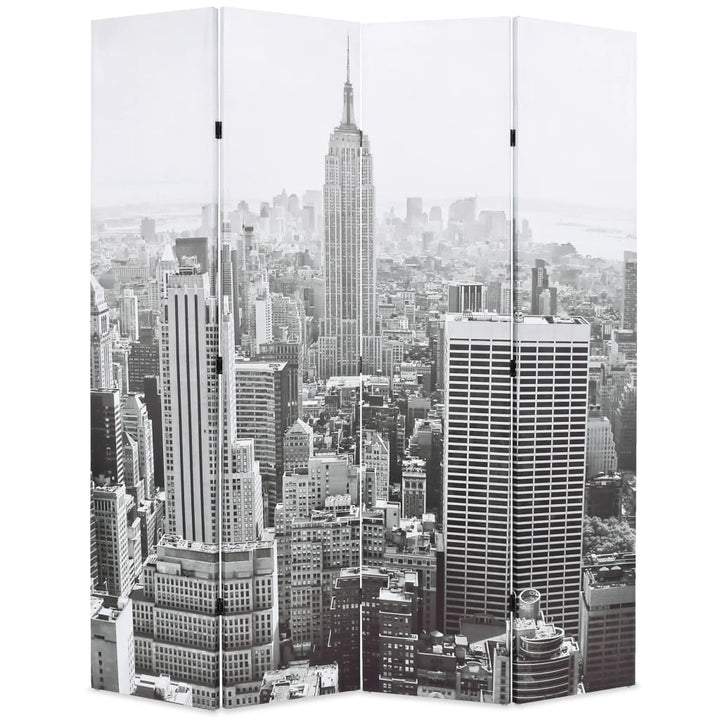 Paravan Cameră Pliabil, , New York Pe Zi, Alb/Negru