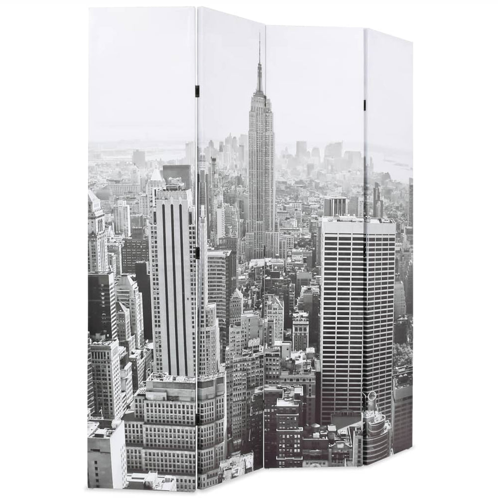 Paravan Cameră Pliabil, , New York Pe Zi, Alb/Negru
