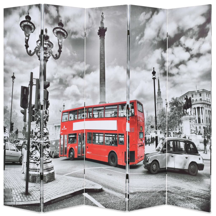 Paravan Cameră Pliabil, , Autobuz Londonez, Negru/Alb