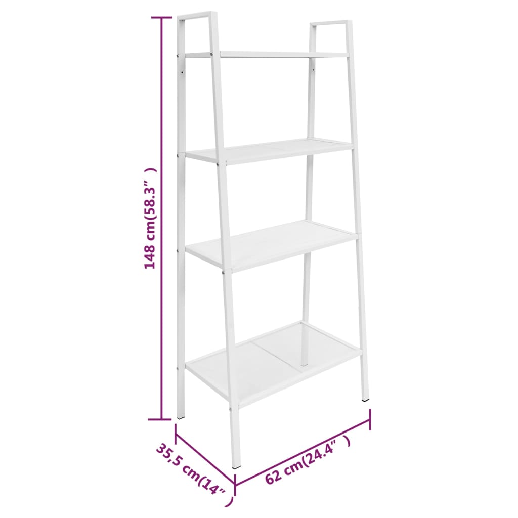 Bibliotecă Tip Scară, 4 Trepte, Metal,