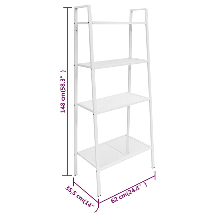 Bibliotecă Tip Scară, 4 Trepte, Metal,