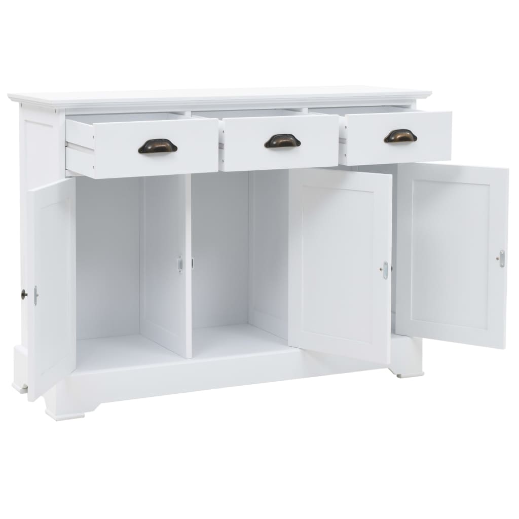 Dulap Cu 3 Uși, 105X35X77,5 Cm, Mdf Și Lemn De Pin