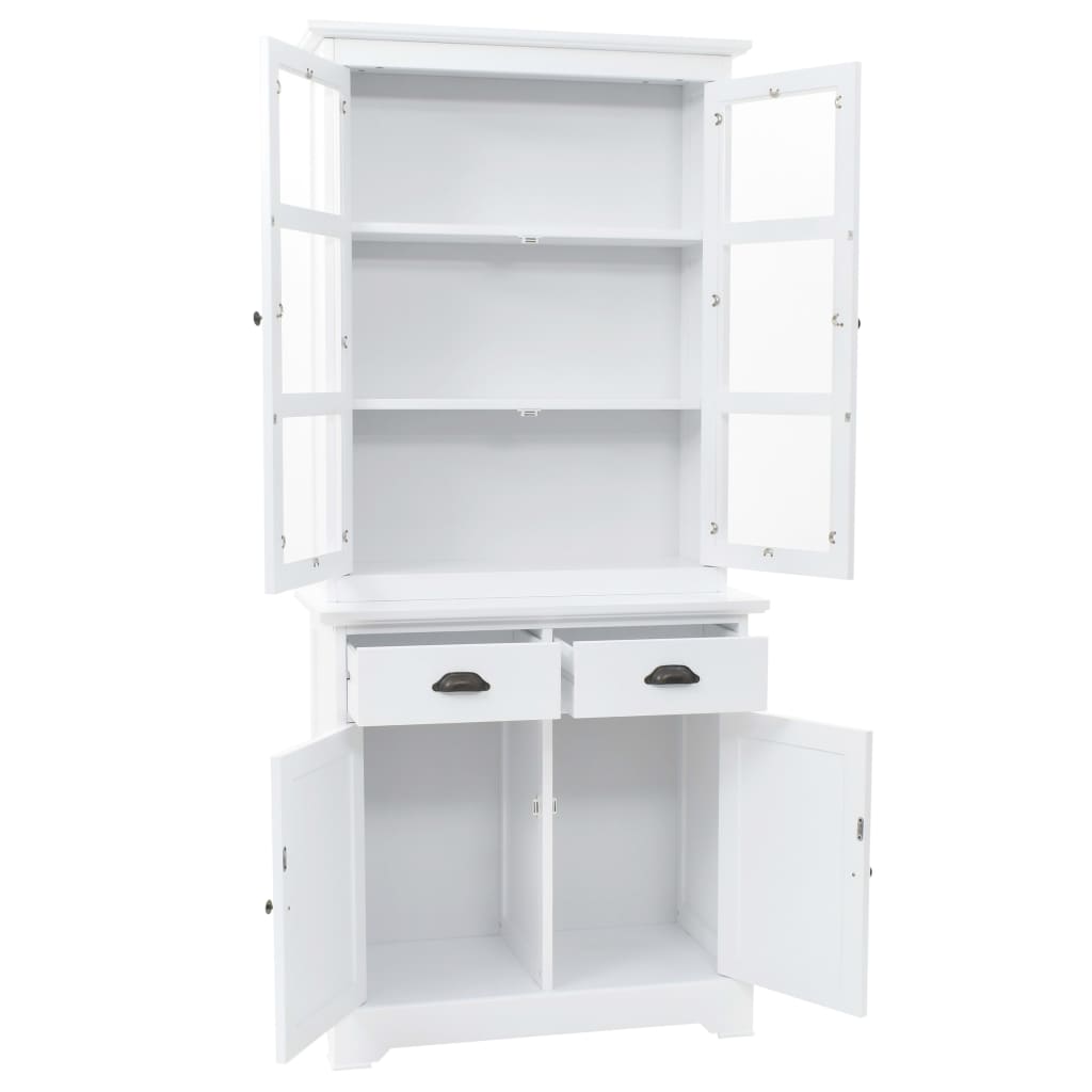 Servantă Galeză Cu 4 Uși, 80 X 40 X 180 Cm, Mdf Și Lemn De Pin