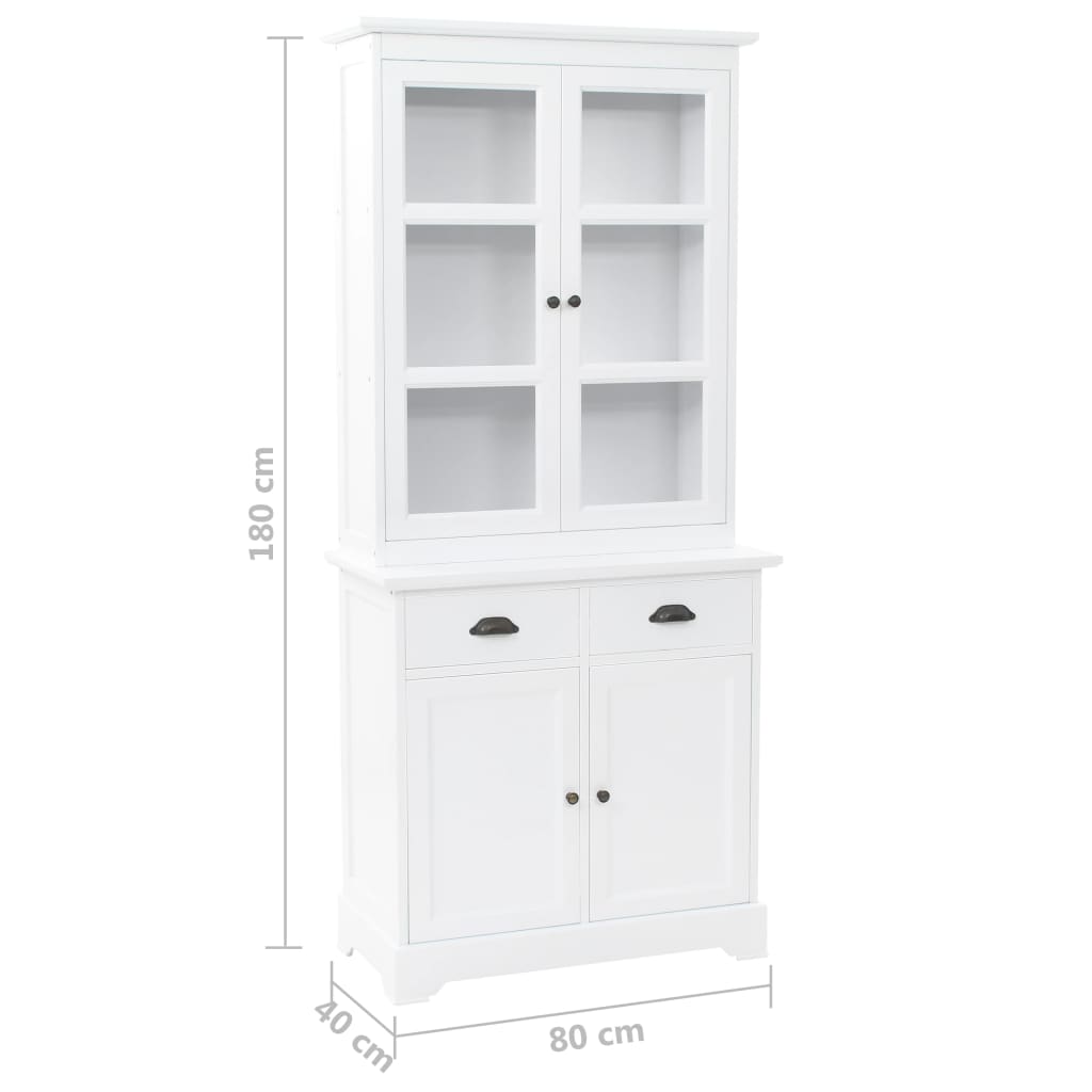 Servantă Galeză Cu 4 Uși, 80 X 40 X 180 Cm, Mdf Și Lemn De Pin