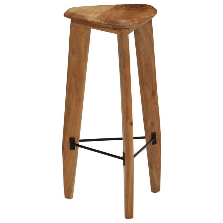Scaune De Bar, 2 Buc., Lemn Masiv De Acacia