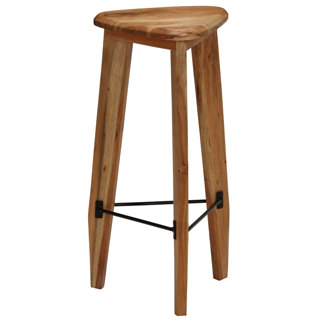 Scaune De Bar, 2 Buc., Lemn Masiv De Acacia