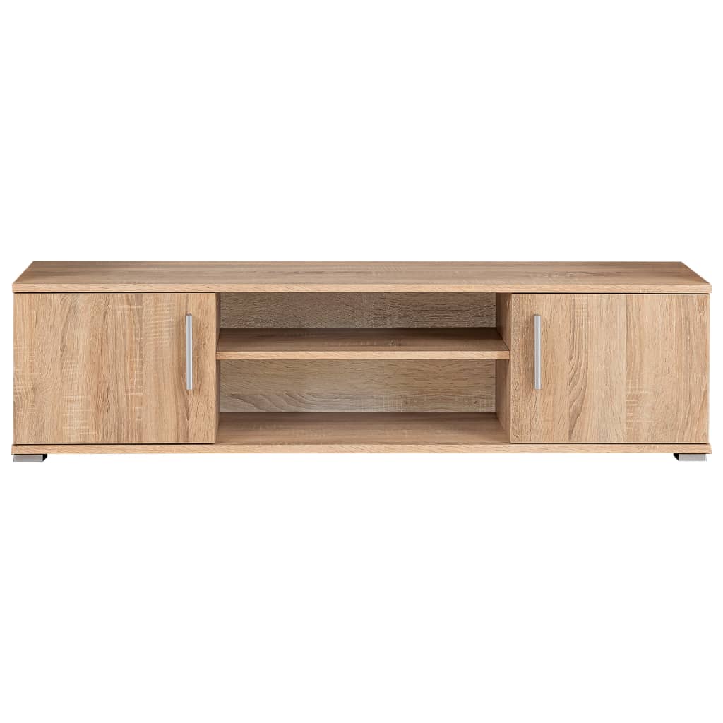 Mobilă De Perete Cu Spațiu Tv, Iluminare Led, Sonoma