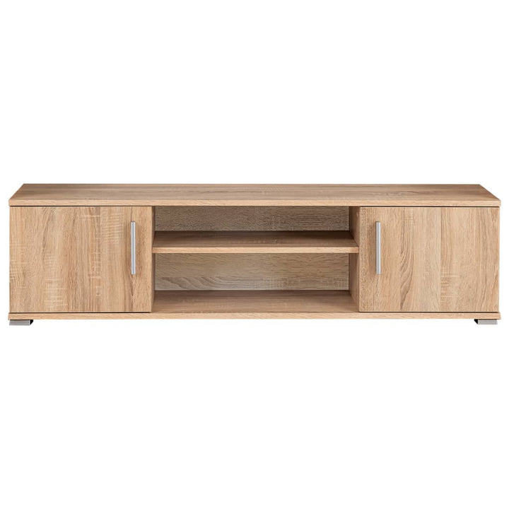 Mobilă De Perete Cu Spațiu Tv, Iluminare Led, Sonoma