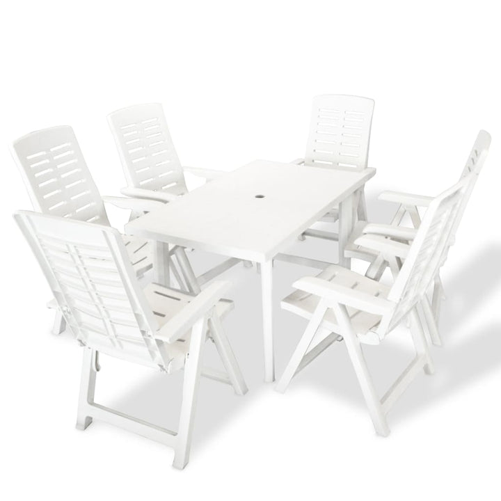 Set Mobilier De Exterior, 7 Piese, , Plastic