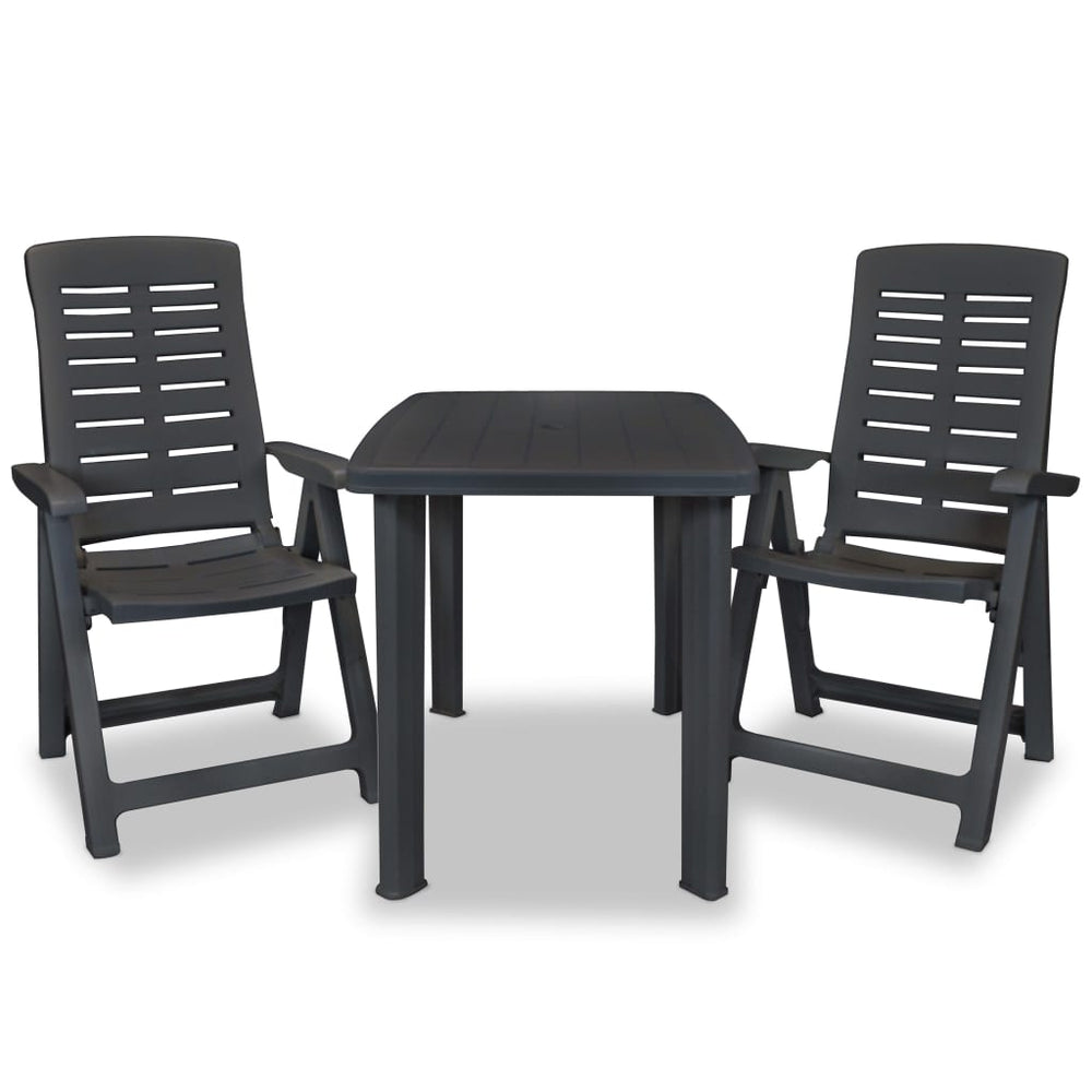 Set Mobilier Bistro, 3 Piese, , Plastic