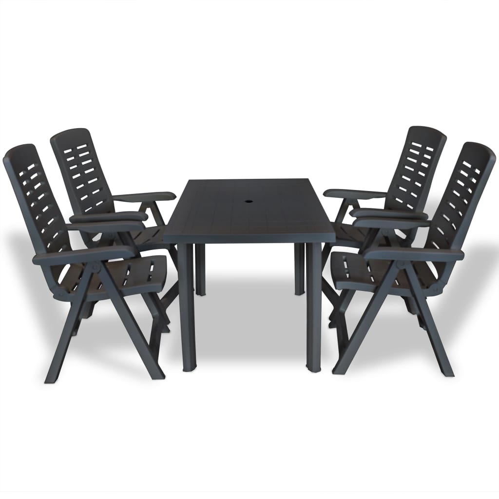Set Mobilier De Exterior, 5 Piese, , Plastic