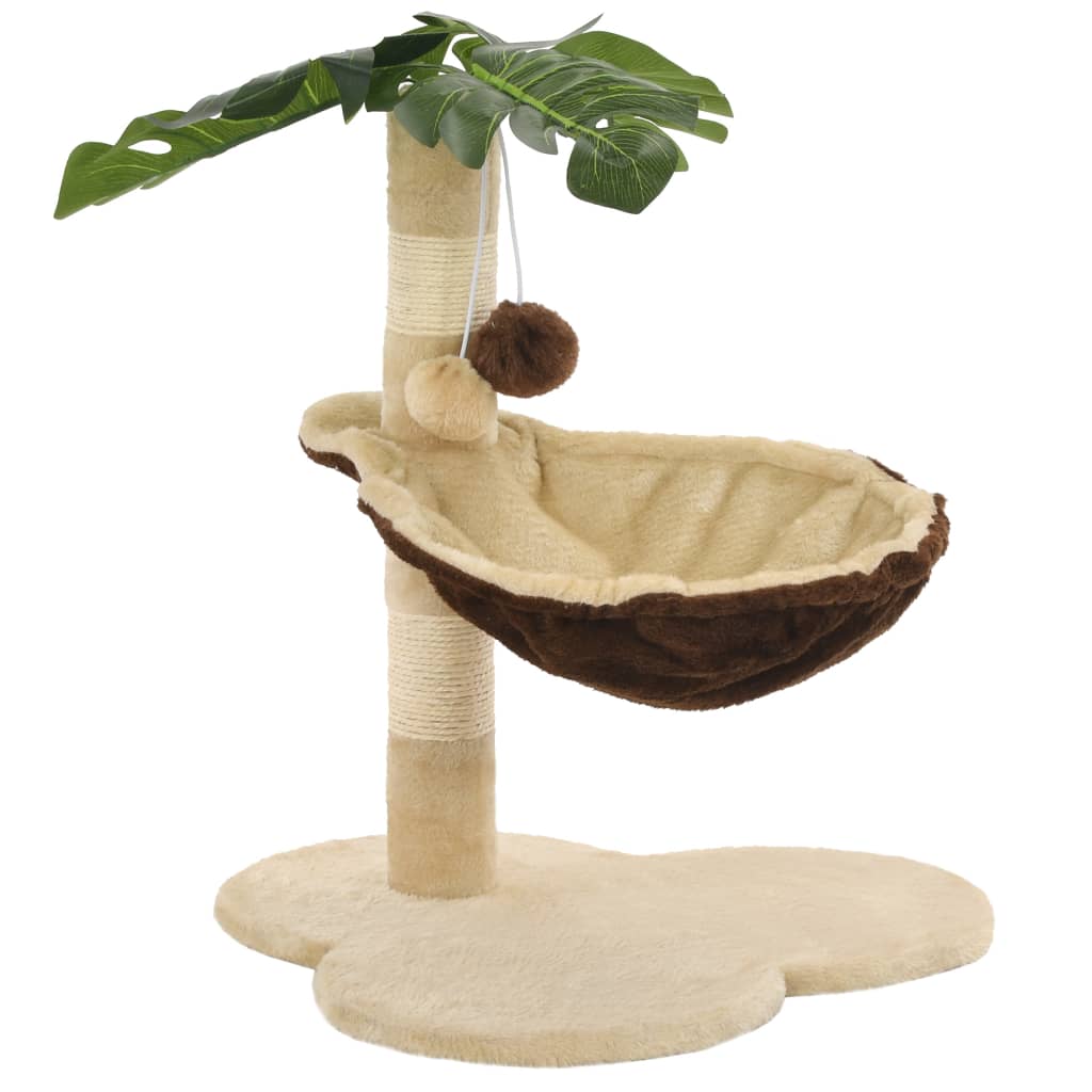 Ansamblu Pisici Cu Stâlpi Funie Sisal, 50 Cm, Bej Și Maro