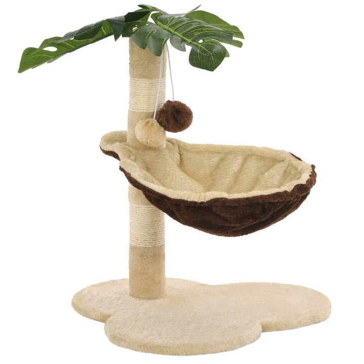 Ansamblu Pisici Cu Stâlpi Funie Sisal, 50 Cm, Bej Și Maro