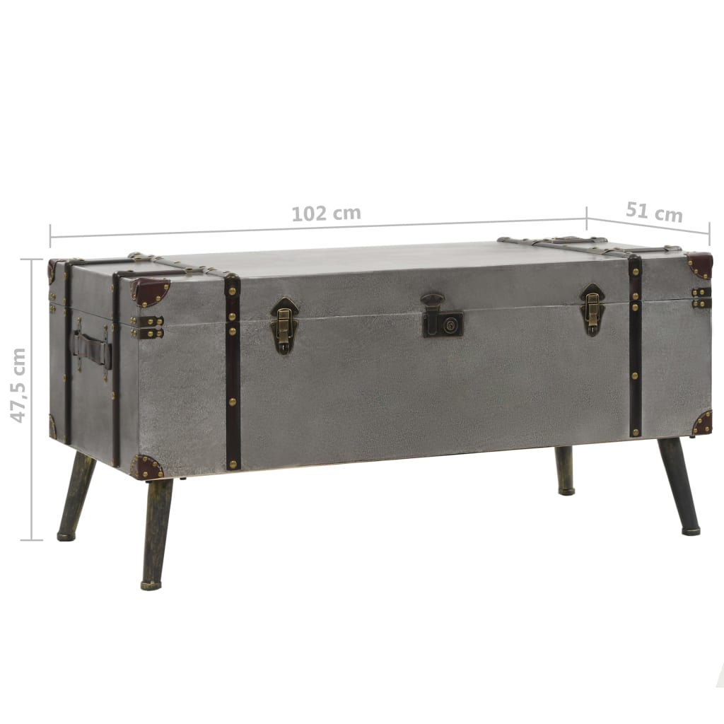 Masă De Cafea, Mdf Și Aluminiu, 102X51X47,5 Cm