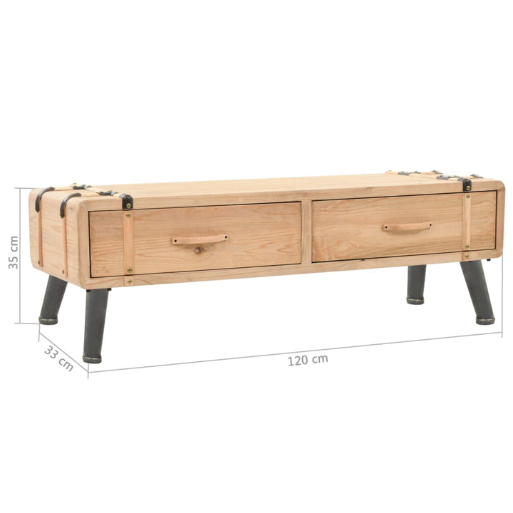 Dulap Tv Din Lemn Masiv De Brad, 120X33X35 Cm