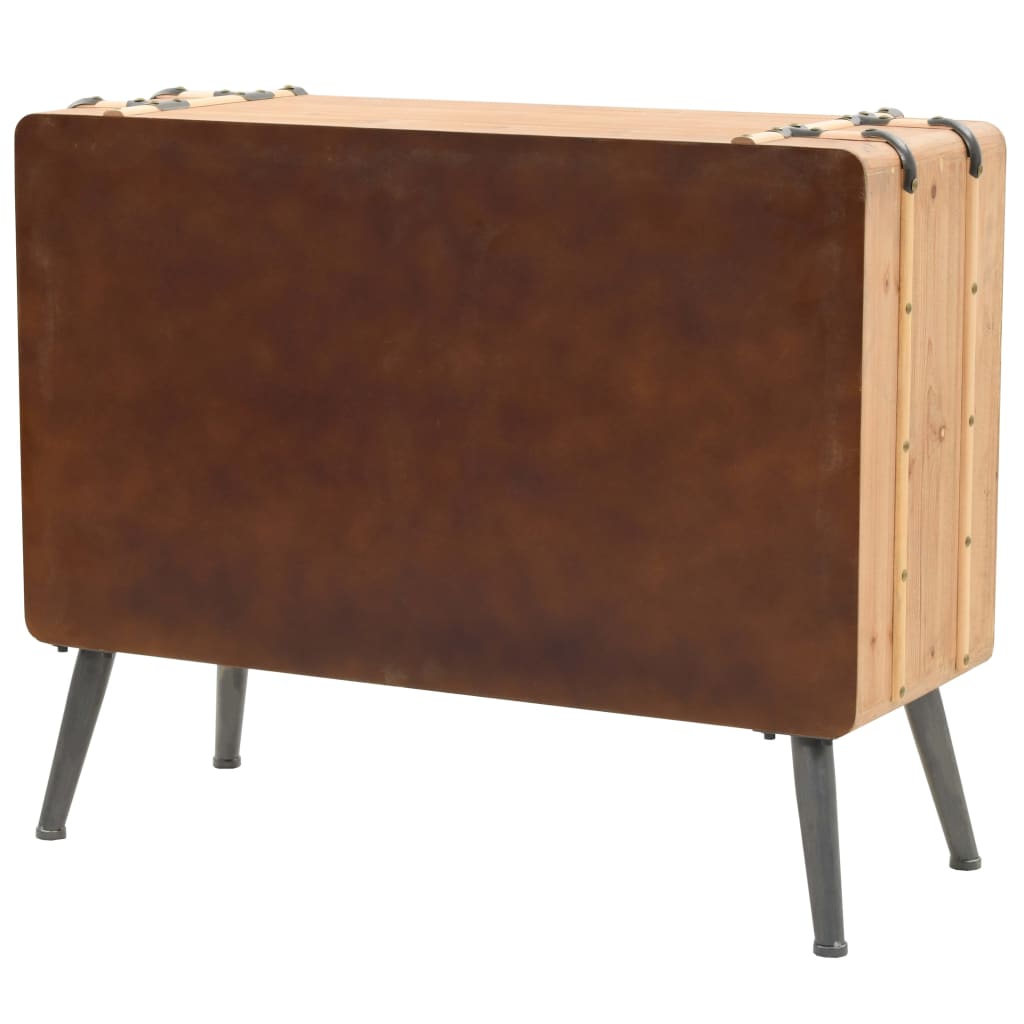 Dulap Cu Sertare, Lemn Masiv De Brad, 91 X 35 X 73 Cm