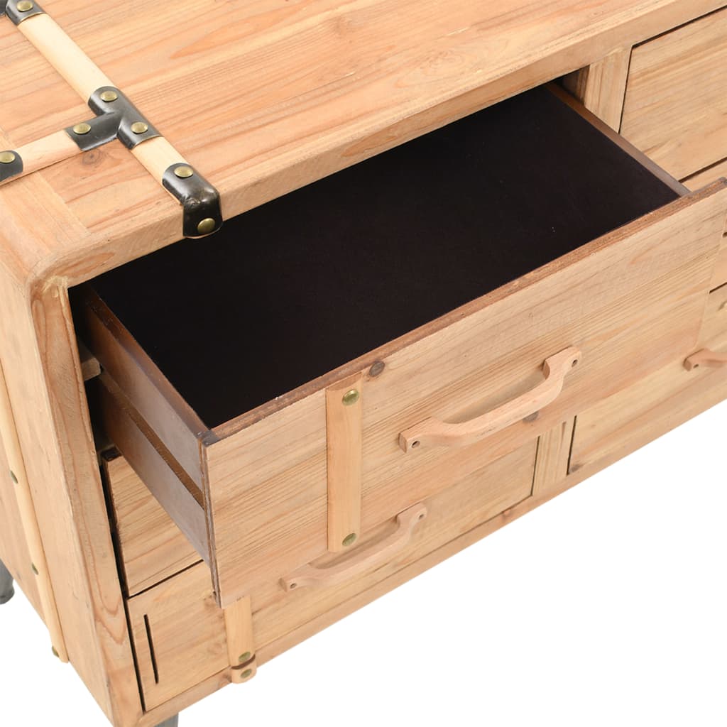 Dulap Cu Sertare, Lemn Masiv De Brad, 91 X 35 X 73 Cm