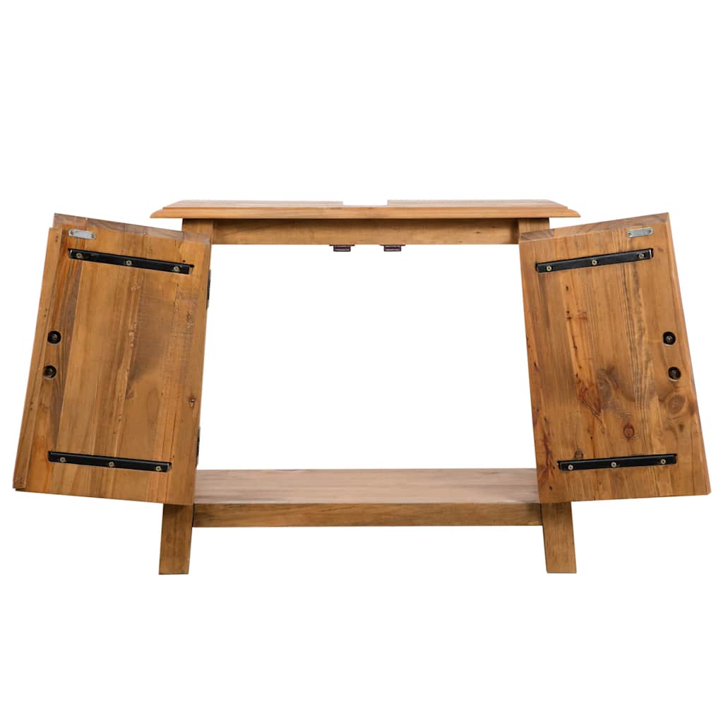 Dulap De Chiuvetă De Baie, 70X32X63 Cm, Lemn Masiv Pin