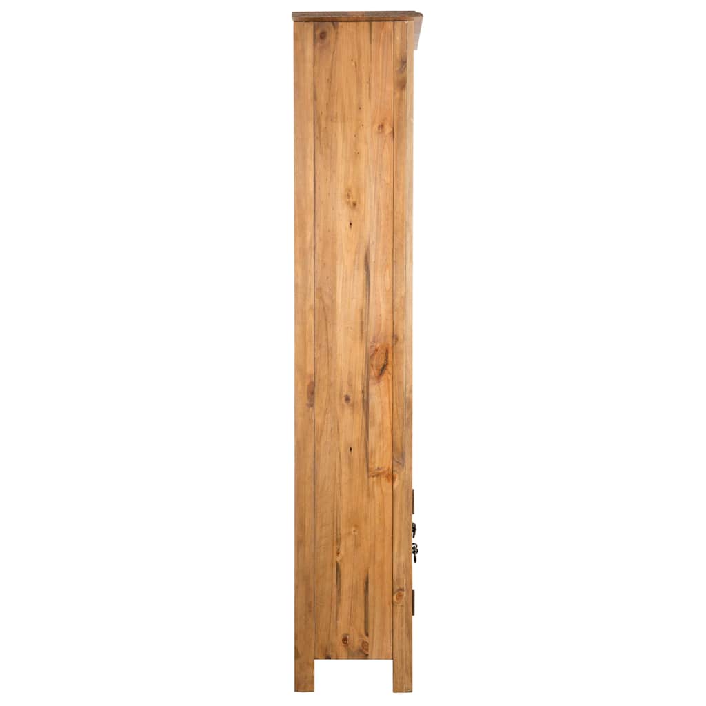 Dulap De Baie, 48X32X170 Cm, Lemn Masiv De Pin