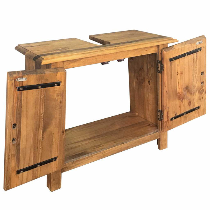 Set Mobilier De Baie, Lemn Masiv De Pin