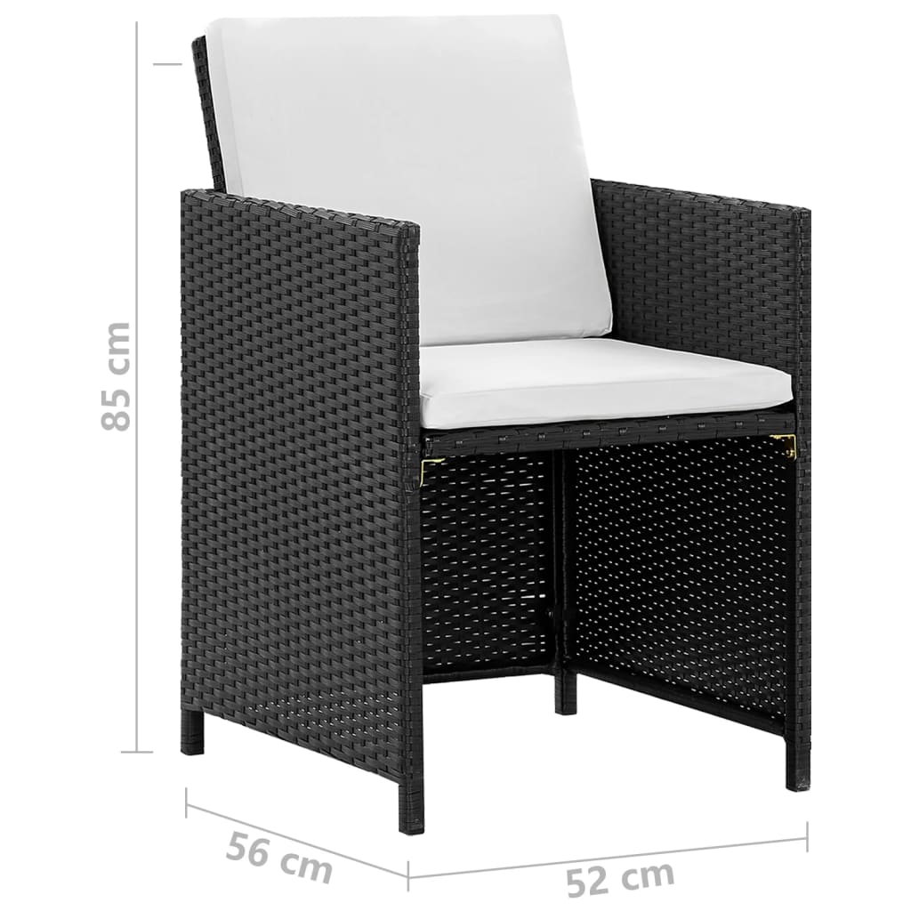 Set Mobilier De Exterior Cu Perne, 5 Piese, , Poliratan