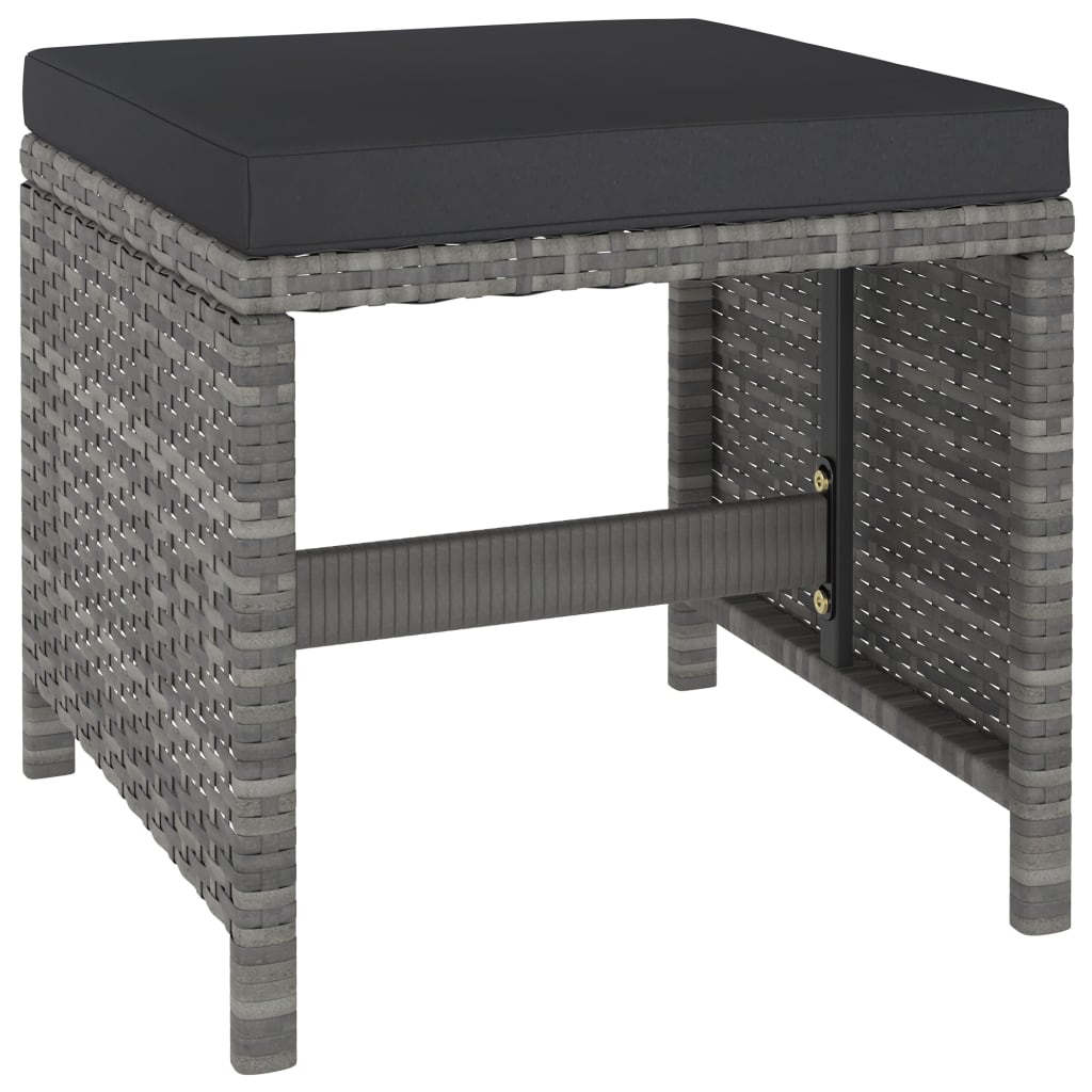 Set Mobilier De Exterior Cu Perne, 6 Piese, , Poliratan