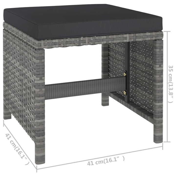 Set Mobilier De Exterior Cu Perne, 6 Piese, , Poliratan