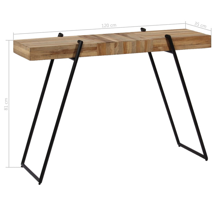 Masă Consolă, 120 X 35 X 81 Cm, Lemn De Tec Reciclat
