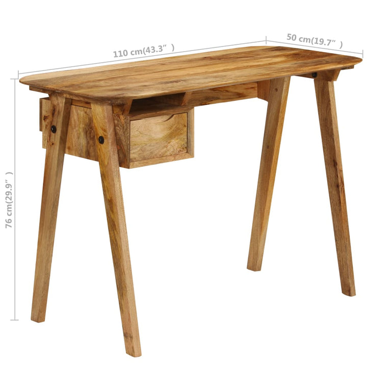 Birou De Scris, 110X50X76 Cm, Lemn Masiv De Mango