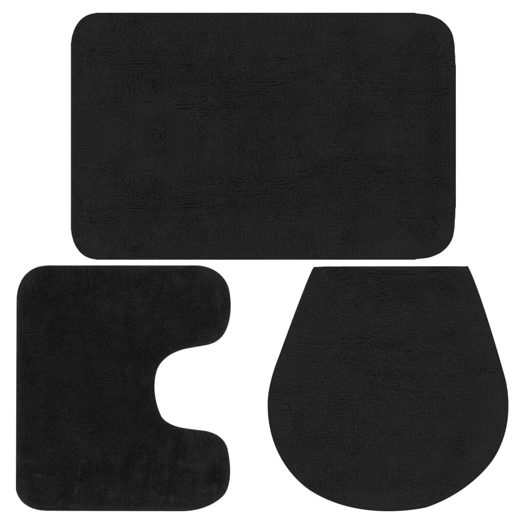 Set Covorașe Baie, 3 Piese, , Textil