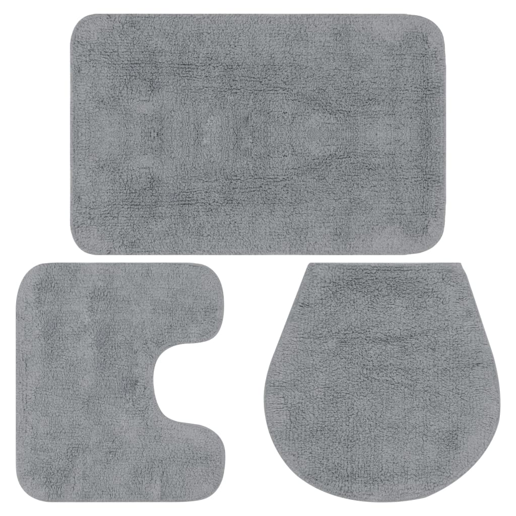 Set Covorașe Baie, 3 Piese, , Textil