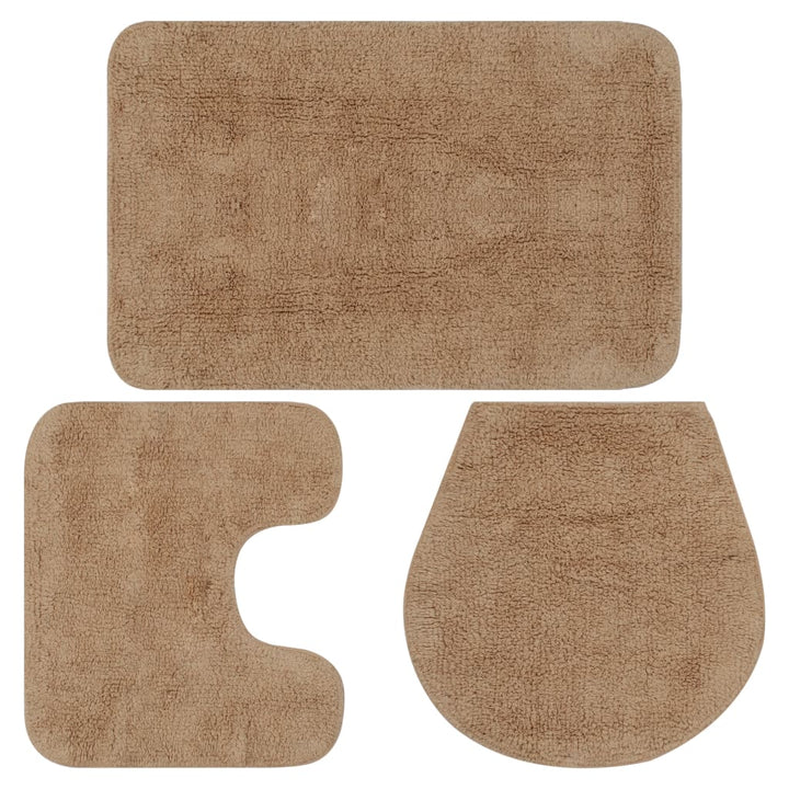 Set Covorașe Baie, 3 Piese, , Textil
