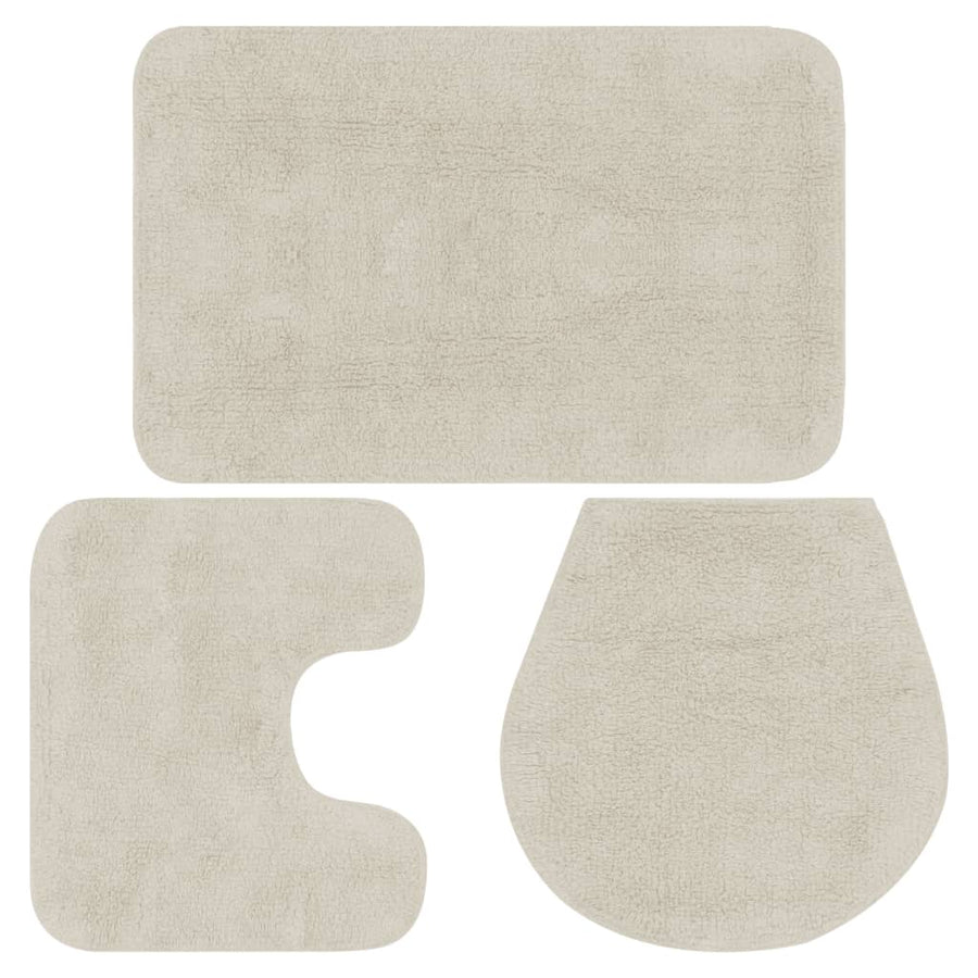 Set Covorașe Baie, 3 Piese, , Textil